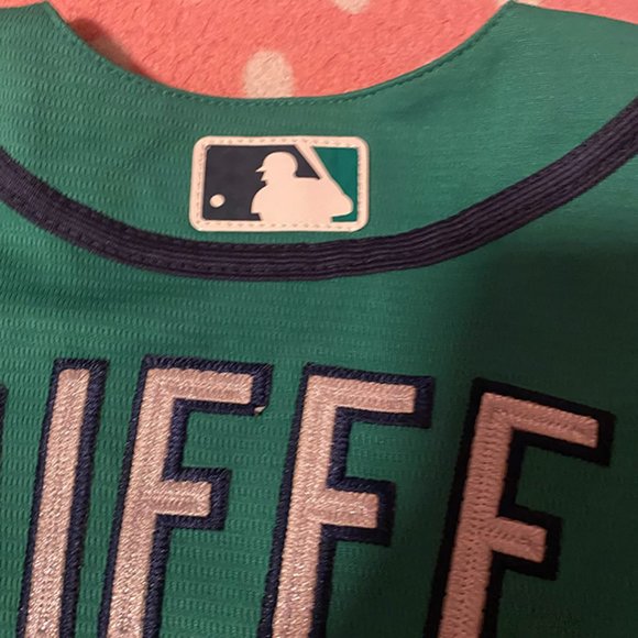 Ken Griffey Jr Baseball Jersey 24# Seattle Mariners Jersey Nike MLB Green - Picture 10 of 10